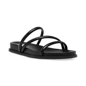 DV By Dolce Vita Womens Cortez Black Faux Leather Strappy Sandals Shoes NWT